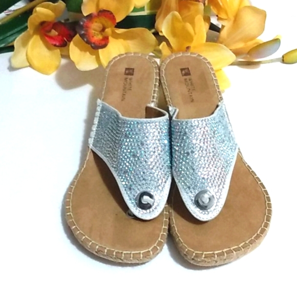 WHITE MOUNTAIN Beachball Wedge Sandals SIZE 8 NWOT - Picture 2 of 12